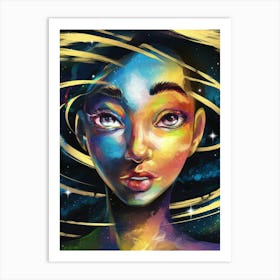 Galaxy Girl Art Print