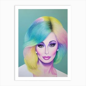 Cher Colourful Illustration Art Print