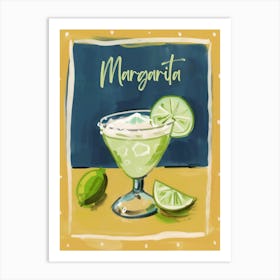 Margarita Cocktail Art Kitchen Limes Art Print