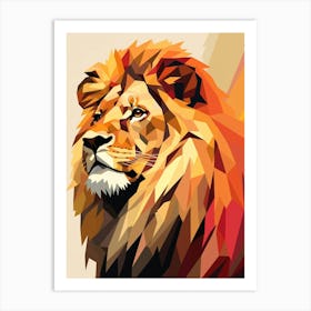 Lion Abstract Pop Art 11 Art Print