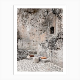 Cave Entrance, Matera Italy Art Print
