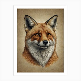 Fox Head Art Print