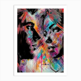 Two People Looking At Each Other Art Print