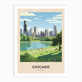 Grant Park 3 Chicago Travel Poster Art Print