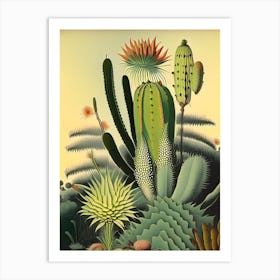 Chamaecereus Silvestrii Rousseau Inspired Garden 1 Art Print