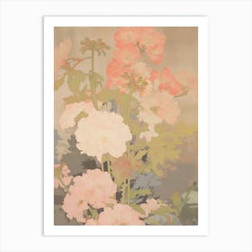 Muted Tones Flowers 9 Art Print