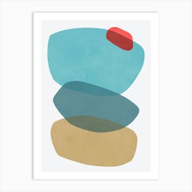 Expressive abstract shapes 6 Art Print