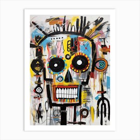 Skull Symphony: Neo-Expressionism Meets Halloween Art Print