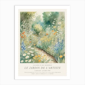 Claude Monet Style Art Exhibition The Artist's Garden Modern Art Gallery Art Print