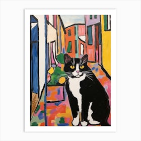 Painting Of A Cat In Modena Italy Art Print