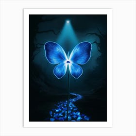 Blue Butterfly 4 Art Print