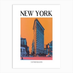 Flatiron Building New York Colourful Silkscreen Illustration 2 Poster Art Print
