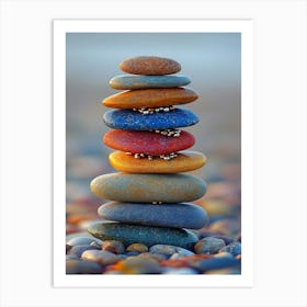 Pebbles On The Beach 7 Art Print