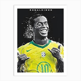 Ronaldinho Football Art Print