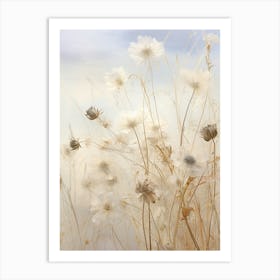 Boho Dried Flowers Love In A Mist Nigella 7 Art Print