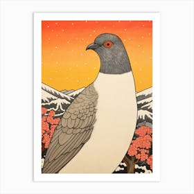 Bird Illustration Pigeon 3 Art Print