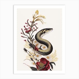 Red Coachwhip Gold And Black Art Print