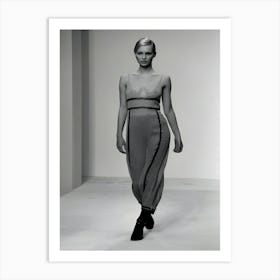 Model Kate Moss Prada Fall 1996 Ready To Wear Fashion Show Art Print