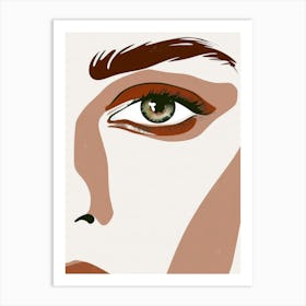 Portrait Of A Woman'S Face Art Print