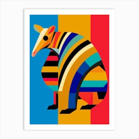 Armadillo Abstract Geometric 3 Art Print