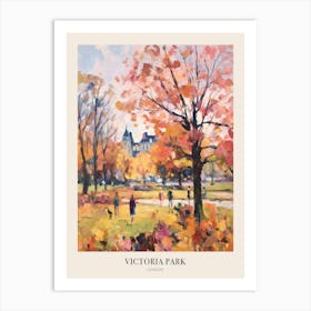 Autumn City Park Painting Victoria Park London 2 Poster Art Print