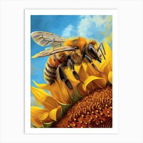 Africanized Honey Bee Storybook Illustration 18 Art Print