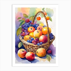 Basket Of Fruit 8 Art Print