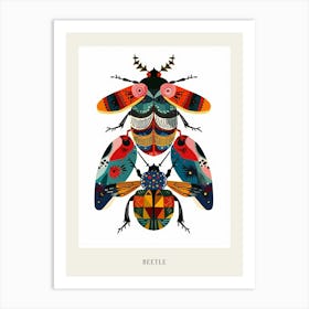 Colourful Insect Illustration Beetle 17 Poster Art Print