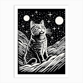 Nebula Whiskerwarp, Psychedelic Cats series Art Print