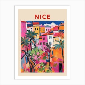 Nice France Fauvist Travel Poster Art Print