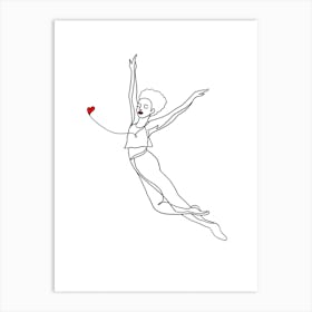 Dancer Fying Edit Art Print
