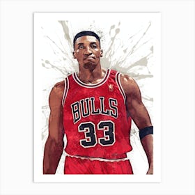 Scottie Pippen Chicago Bulls Art Print