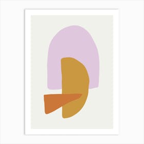 Scandi Abstract Pastels Modern Shapes Art Print