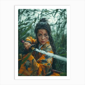 Samurai Girl Art Print