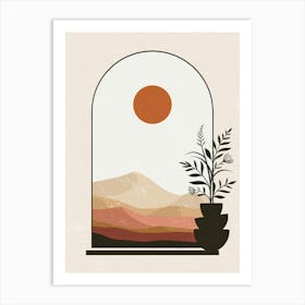 Window With A Plant Art Print