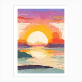 Sunset Painting Art Print