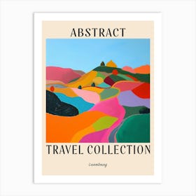 Abstract Travel Collection Poster Luxembourg 2 Art Print