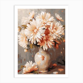 Chrysanthemum Flower Still Life Painting 1 Dreamy Art Print