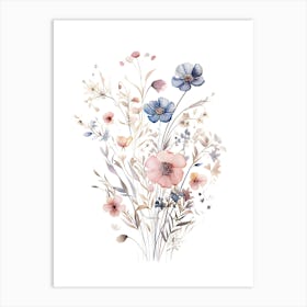 Watercolor Flowers 15 Art Print