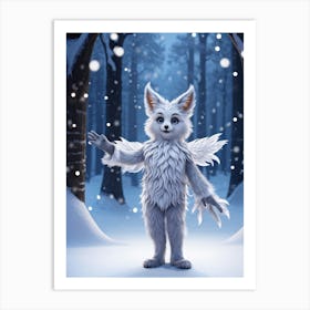 A Bubo The Silver Fox Like Creature From Old European Folklore Strikes A Festive Pose In The Middl (5) Art Print