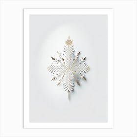 Delicate, Snowflakes, Marker Art 2 Art Print