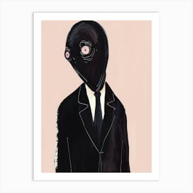 Alien Man In Suit Art Print