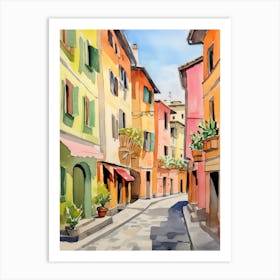 Reggio Emilia, Italy Watercolour Streets 3 Art Print