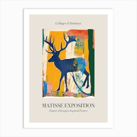 Deer 2 Matisse Inspired Exposition Animals Poster Art Print