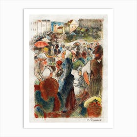 The Gisors Market, Rue Cappeville (ca. 1894), Camille Pissarro Art Print