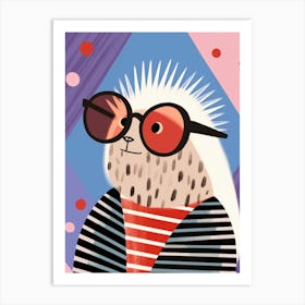 Little Porcupine 2 Wearing Sunglasses Art Print
