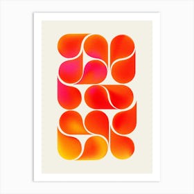 Playful  Orange And Yellow Shapes  Art Print