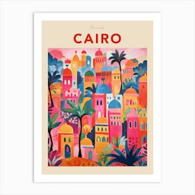 Cairo Egypt 3 Fauvist Travel Poster Art Print