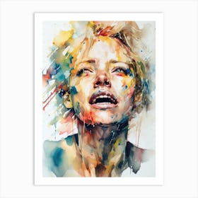 Amazed Moods Watercolor Art Print