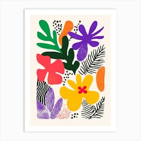 Tropical Floral Print Art Print